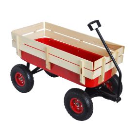 Outdoor Wagon All Terrain With Air Tires (Color: Red)