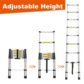 Aluminum Telescoping Ladder (Option: EIGHT POINT FIVE INCHES)