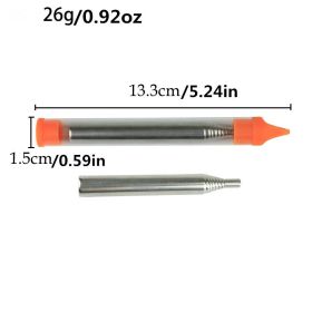 1pc Collapsible Stainless Steel Blow Fire Tool (Color: Orange)