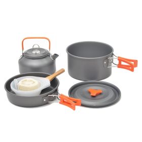 Teapot combination set including tableware (colour: orange)
